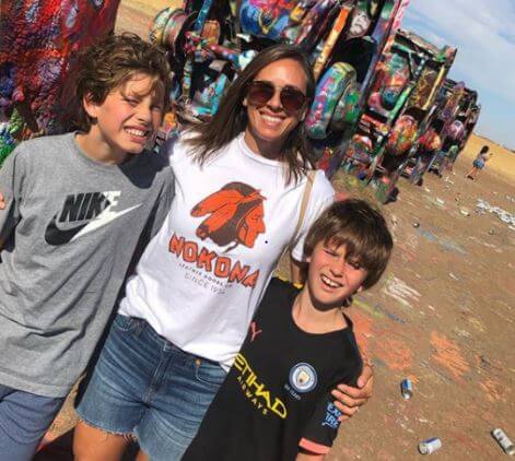 His wife Kathleen Cain and sons Charlie and West